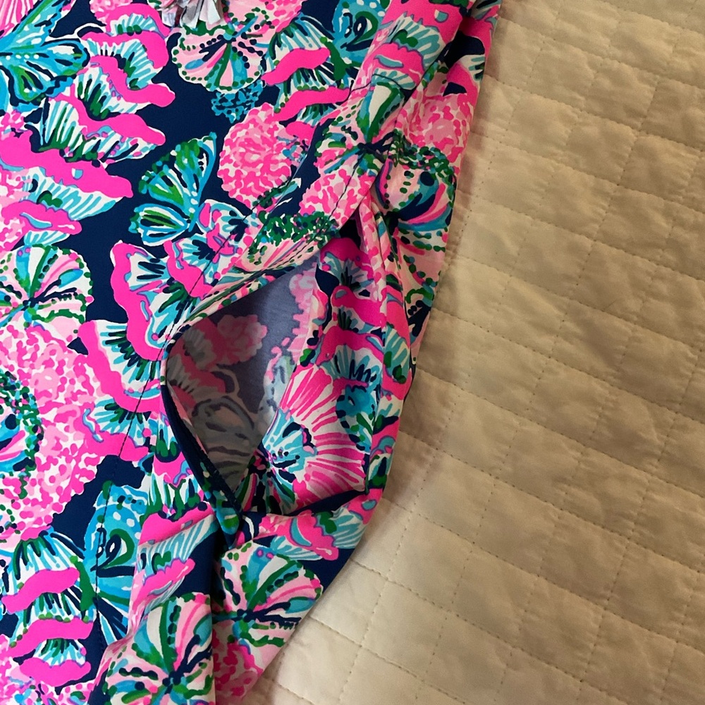 Lilly Pulitzer Johana Cover Up Dress in Oyster Bay Navy - Picture 4 of 7